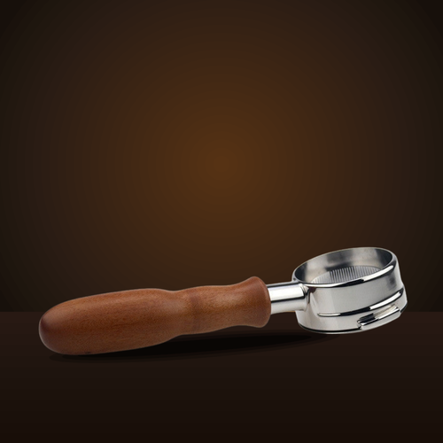 Bottomless portafilter 58mm with red rosewood handle