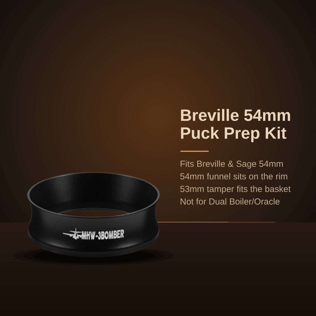 Breville 54mm Puck Prep Kit fits Breville and Sage 54mm machines; 54mm funnel, 53mm tamper