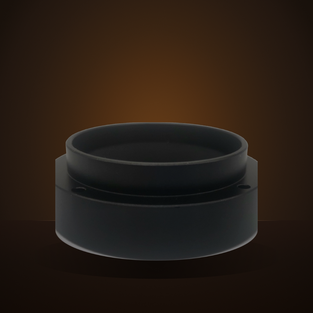 Plain black magnetic espresso dosing funnel, no logo