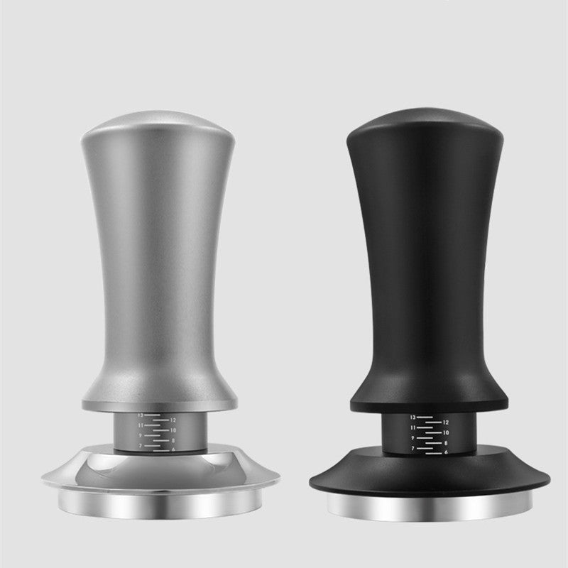 Adjustable depth espresso tamper