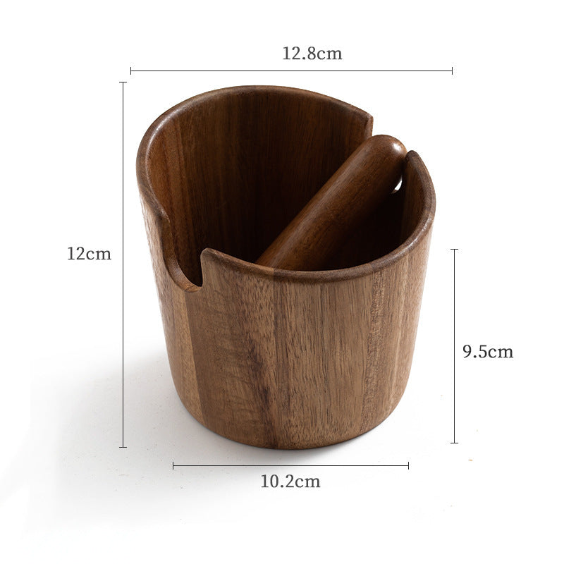 Acacia wood espresso knock box - photo 9