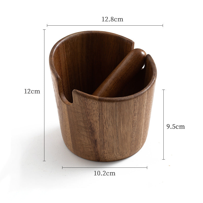 Acacia wood espresso knock box - photo 4