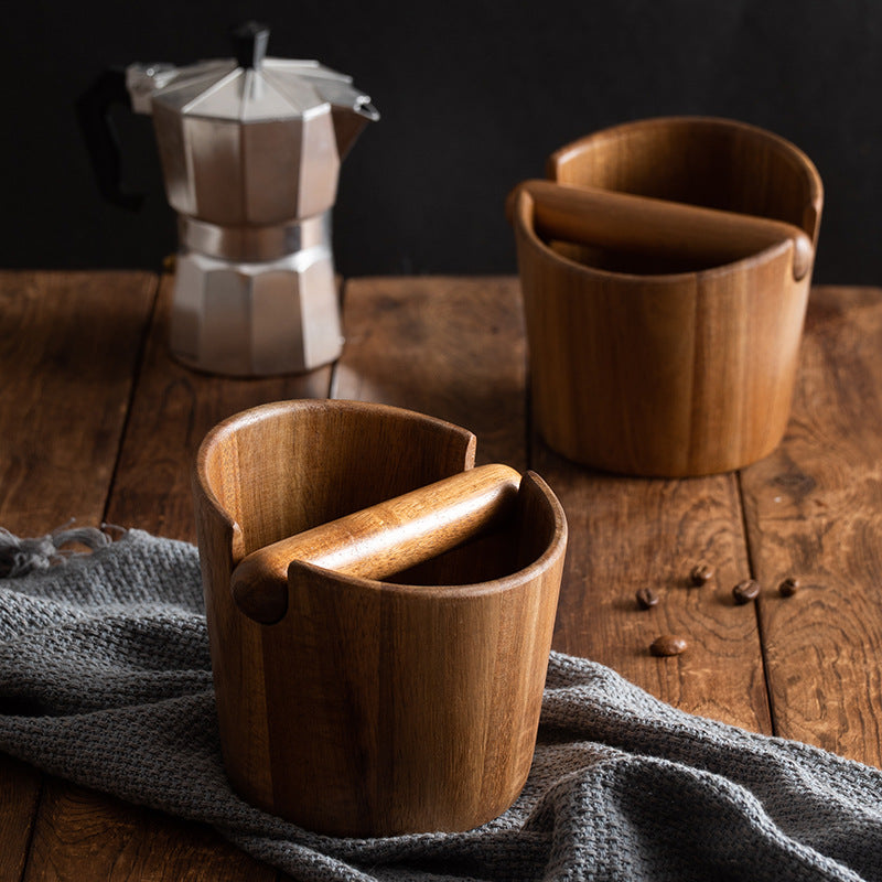 Acacia wood espresso knock box - photo 6