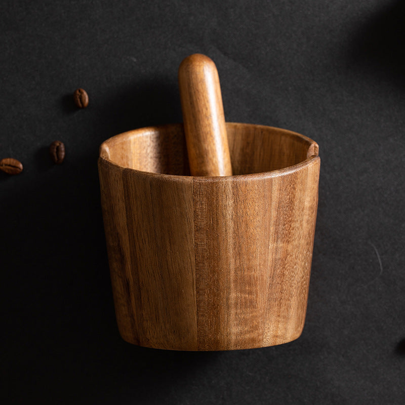 Acacia wood espresso knock box - photo 3